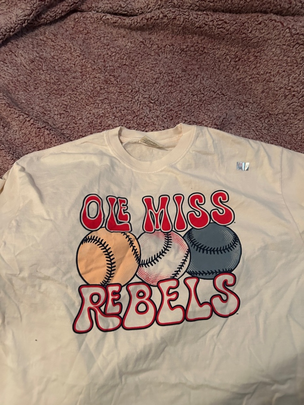 Comfort Colors White Ole Miss Rebels Graphic Midi Skirt